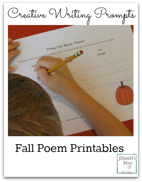 Creative Writing Prompts- Fall Poem Printables