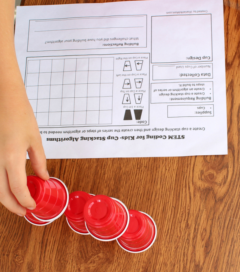 STEM Coding for Kids - Cup Stacking Algorithms