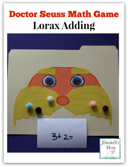 Doctor Seuss Math Game- Lorax Adding