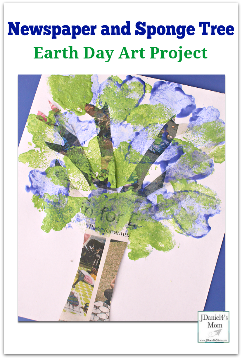 Kids will have fun using paint and old newspapers to make an Earth Day art project.