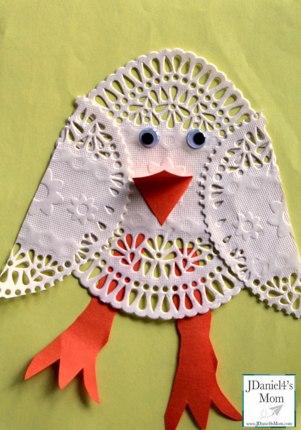 Easter Arts and Crafts- Doily Chick