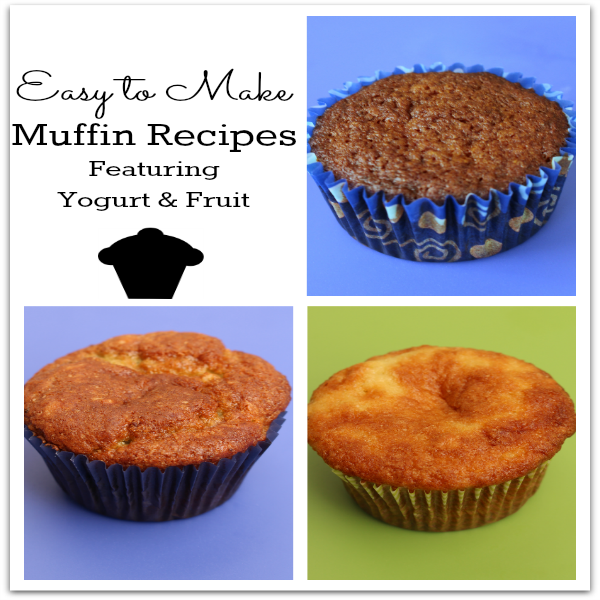 Easy to make muffin recipes featuring yogurt and fruit