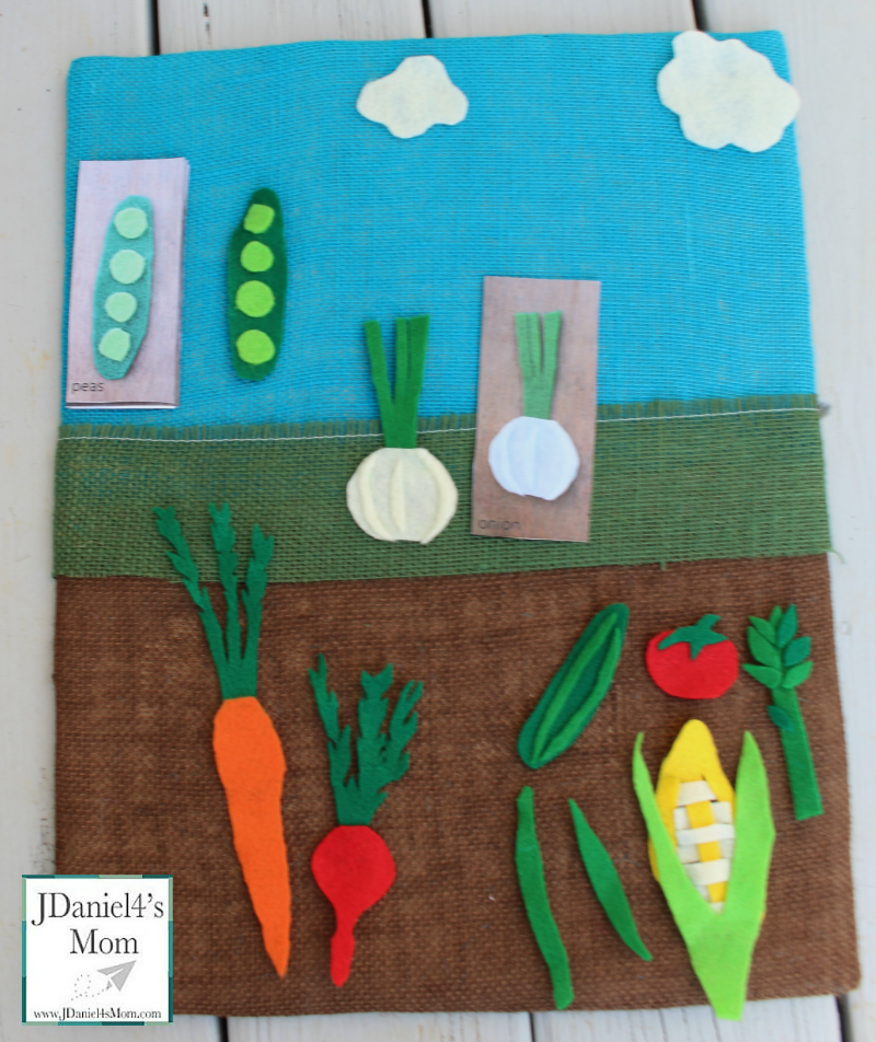 Parts of a Plant We Eat Activity- This activity can be done with felt veggies or a set of free printable veggies.