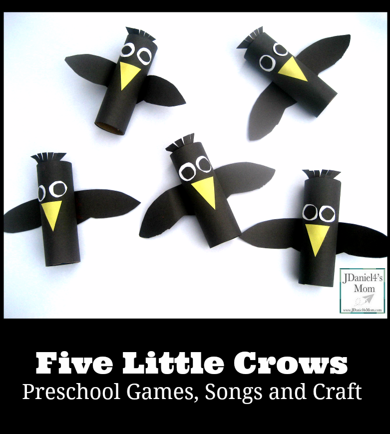 Five Little Crows- Preschool Games, Songs, and Craft