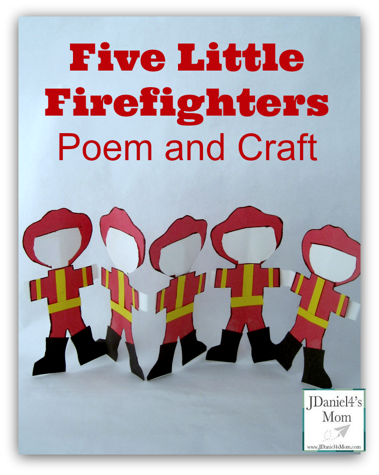 Community Helpers Poem and Craft Five Little Firefighters