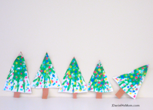 Five Little Christmas Trees Song and Craft