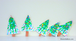 Five Little Christmas Trees Song and Craft