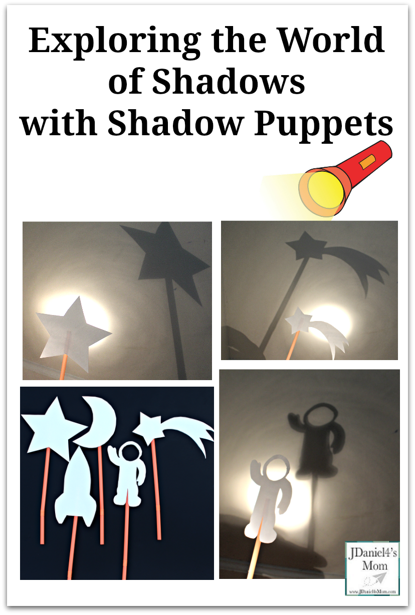 Exploring the World of Shadows with Shadow Puppets - This activity is a great way to explore shadows and teach them that they don't need to fear them. The shadow puppets have a space theme.