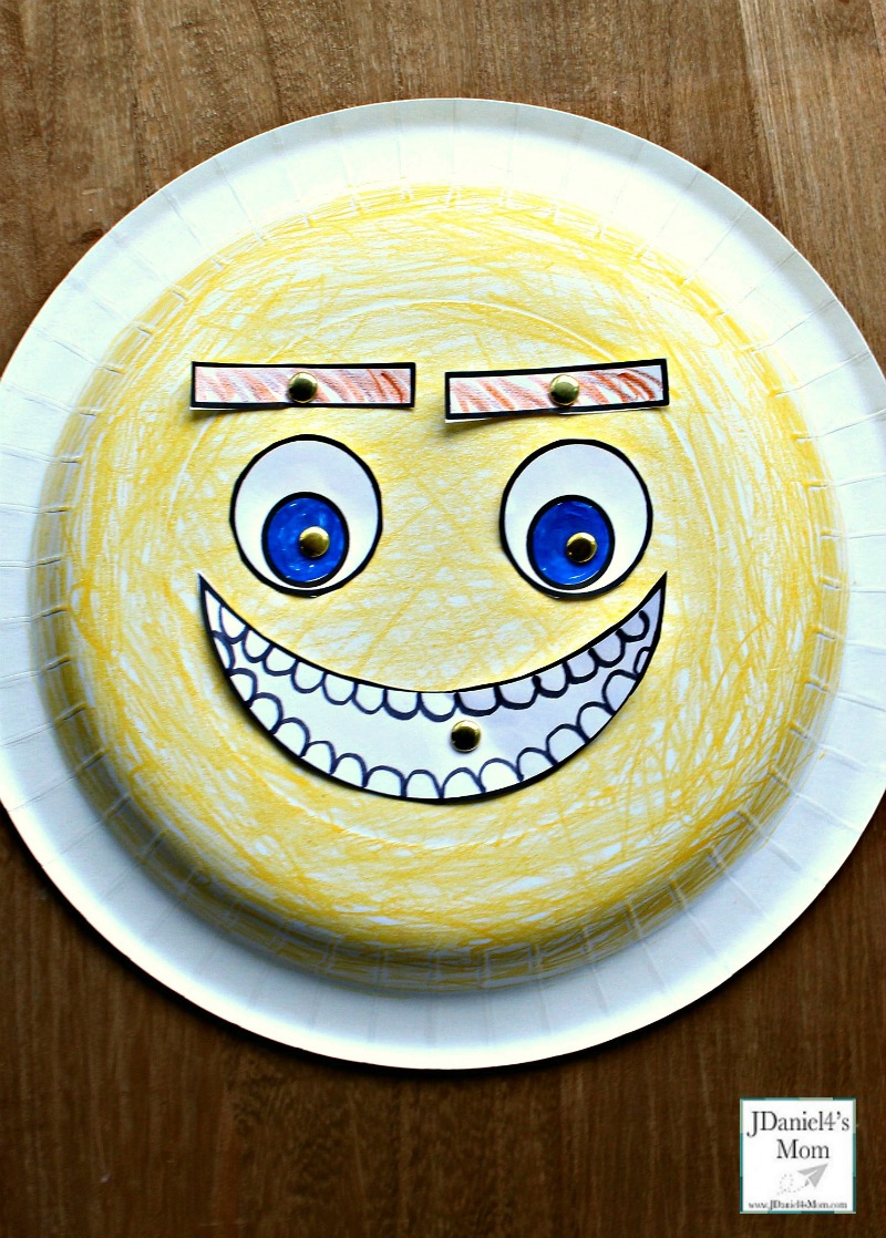 Emoji Feeling Faces Feeling Recognition Activity - The paper plate craft and activity is a fun way for children to learn and understand feelings. Children at home or students at school can learn about what each feeling looks like. This face is happy.