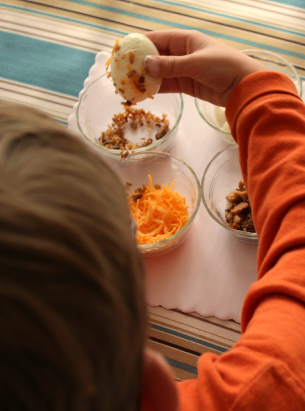 hard boiled eggs recipe- egg toppings bar