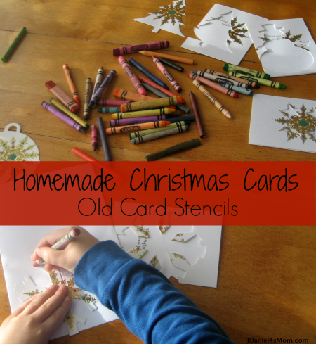 Homemade Christmas Cards- Old Card Stencils