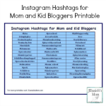 Instagram Hashtags for Mom and Kid Bloggers