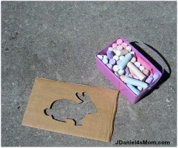 Easter Games- Hopping with Chalk Bunnies: It is such fun to trace bunnies on your driveway or a sidewalk. Then you can hop from bunny to bunny!