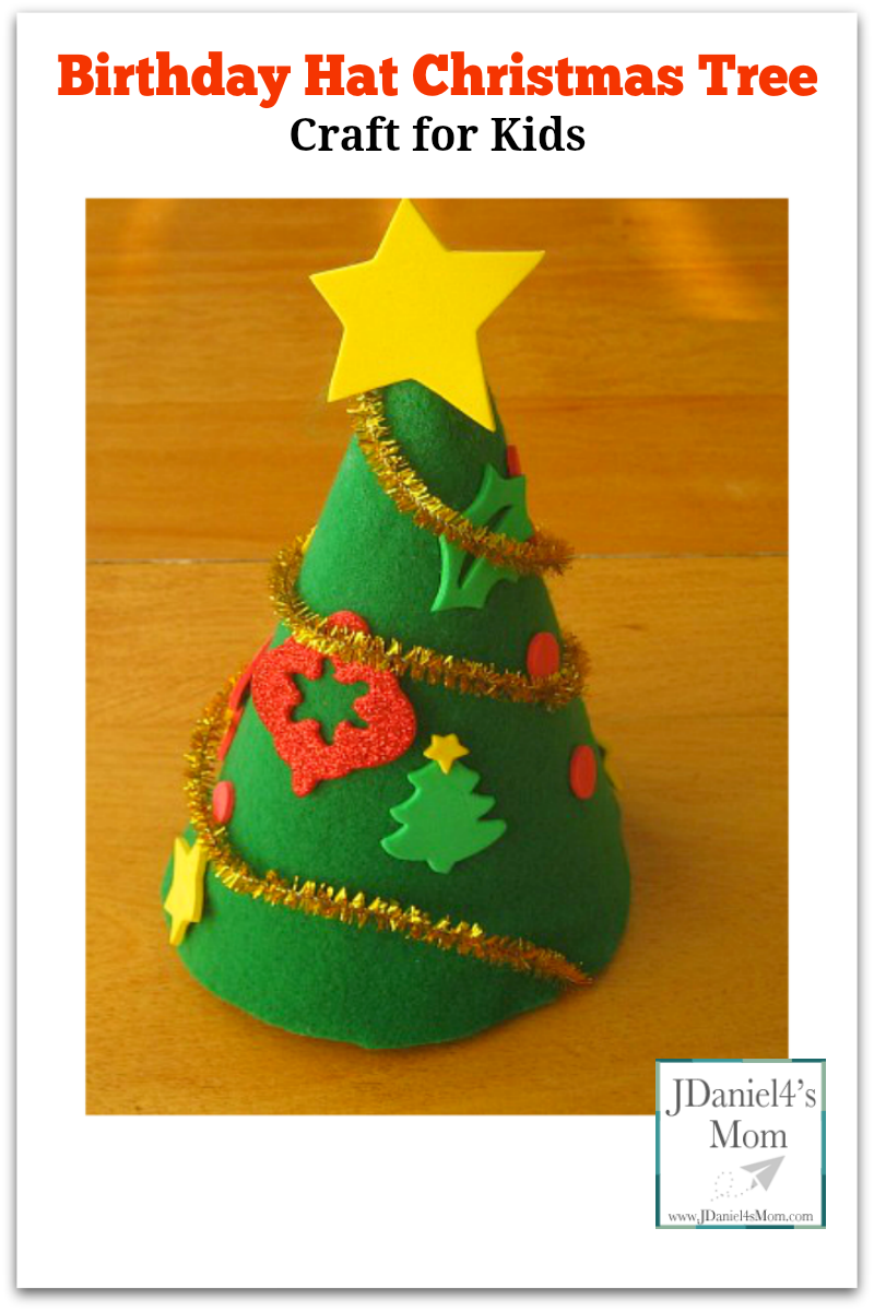 Birthday Hat Christmas Tree Craft for Kids