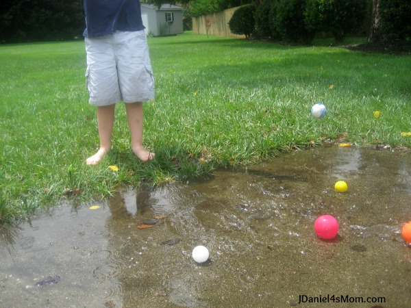Science Experiment- Keeping Balls Afloat In Puddles