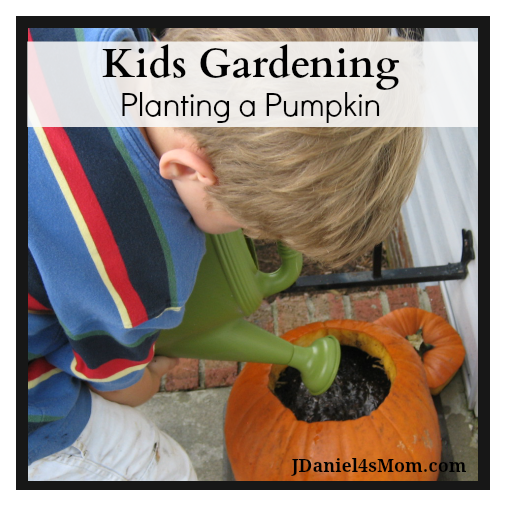 Kids Gardening Planting a Pumpkin