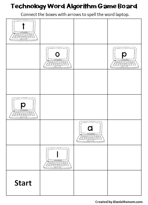 laptop word algorithm game board