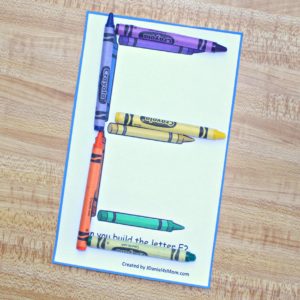 Learning Letters with Crayons Printable Task Cards