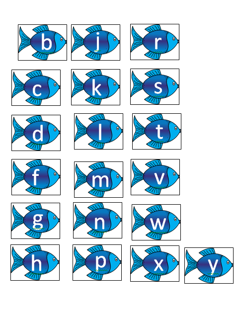 Consonant Letter Fish Printable