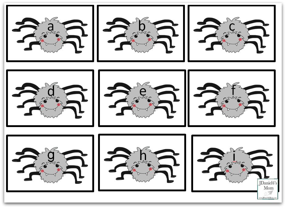 Alphabet Match Game with a Spider Theme - Letter Cards