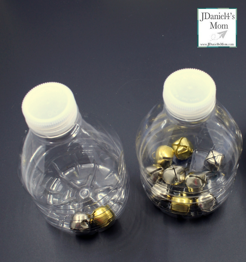 STEM States of Matter Sensory Bottles- Children can see, hear, and move the jingle bell molecules while exploring matter.