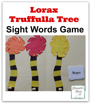 lorax truffulla tree sight words game 