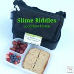 Enjoying Lunch and a Slime-Riddle Lunchbox Note
