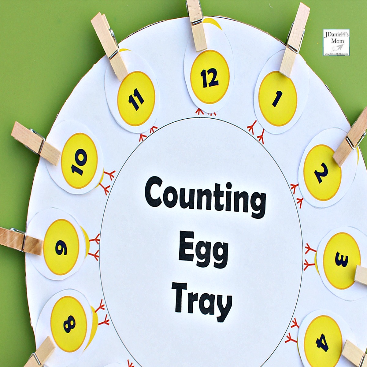 Number Recognition Egg Themed Counting Activity - Eggs with Numbers
