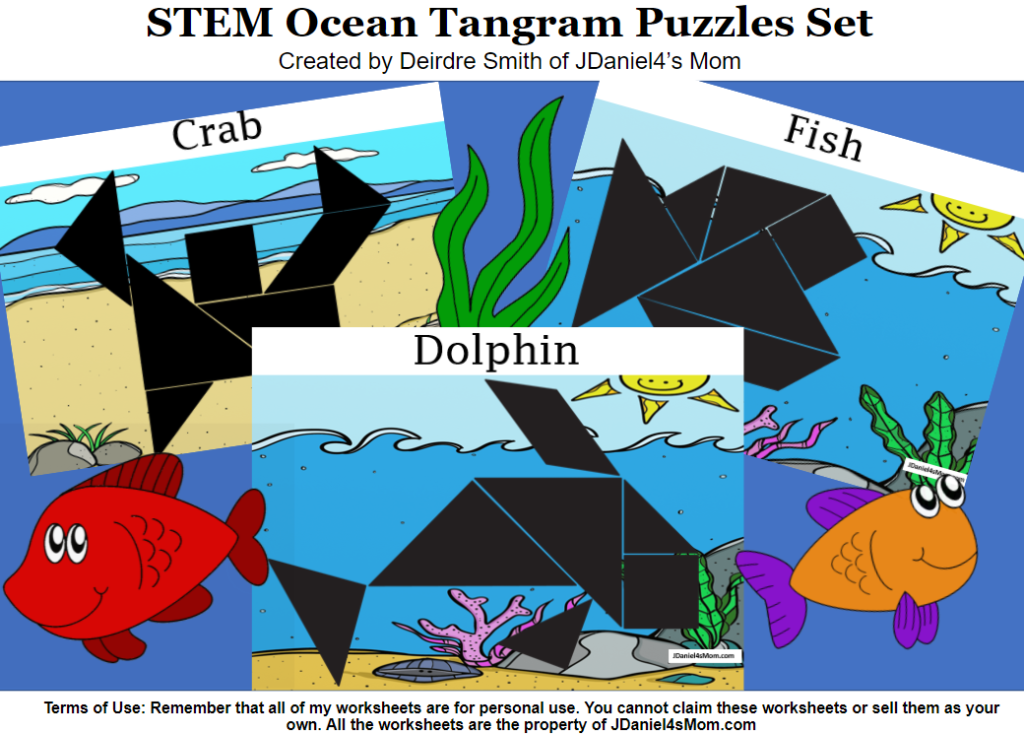 STEM Ocean Tangram Puzzles Set