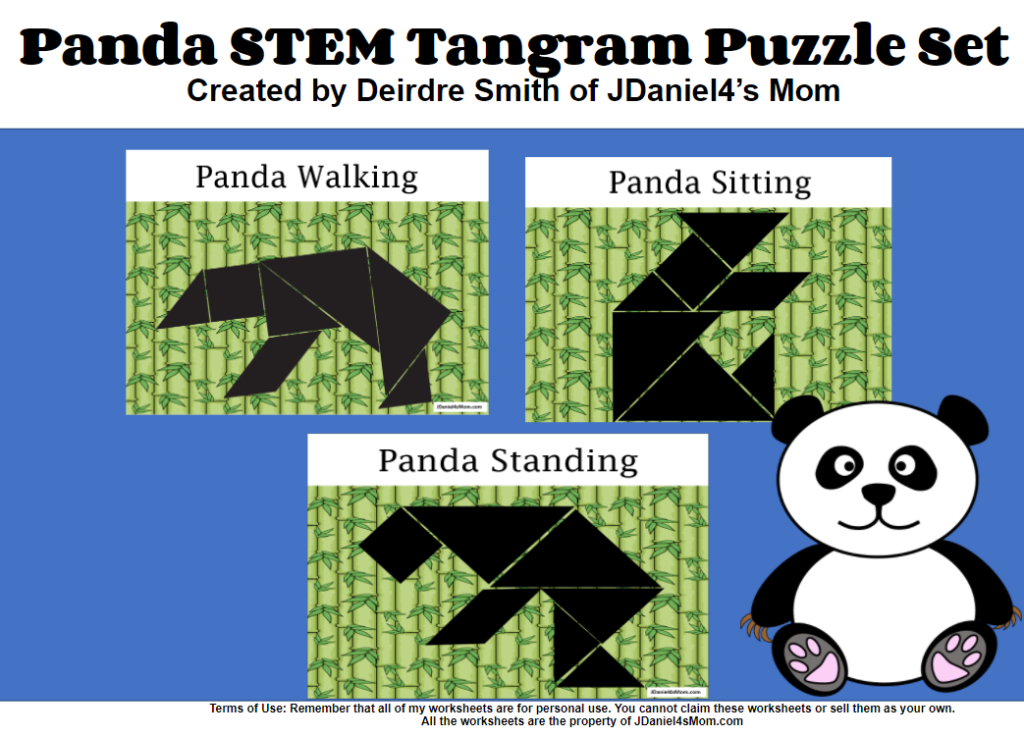 Panda STEM Tangram Puzzle Set