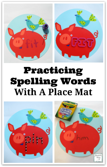 Practicing Spelling Words with a Place Mat