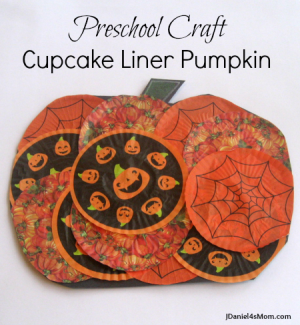 Preschool Craft Cupcake Liner Pumpkin