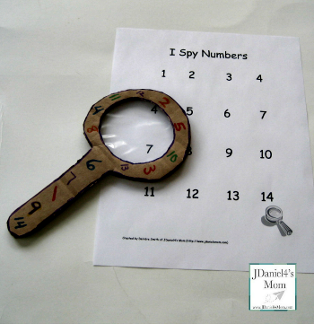 Preschool Worksheets- I Spy Numbers