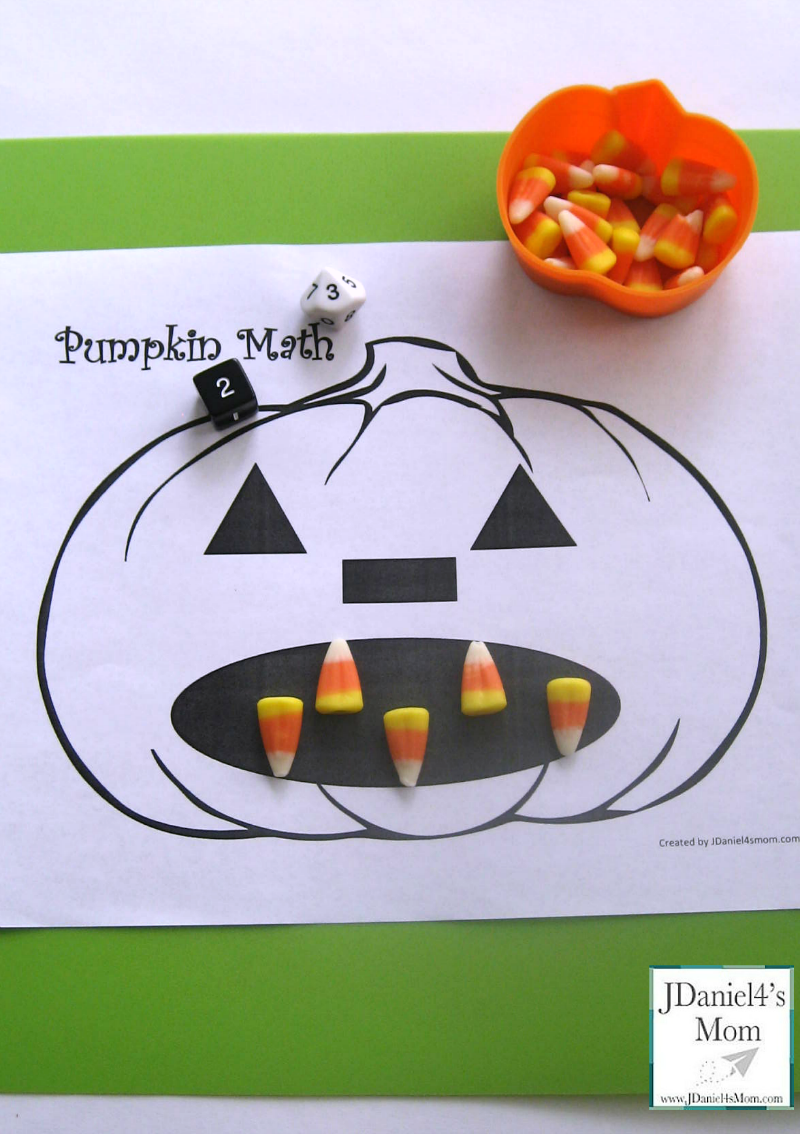 Printable Math Worksheet- Pumpkin Teeth