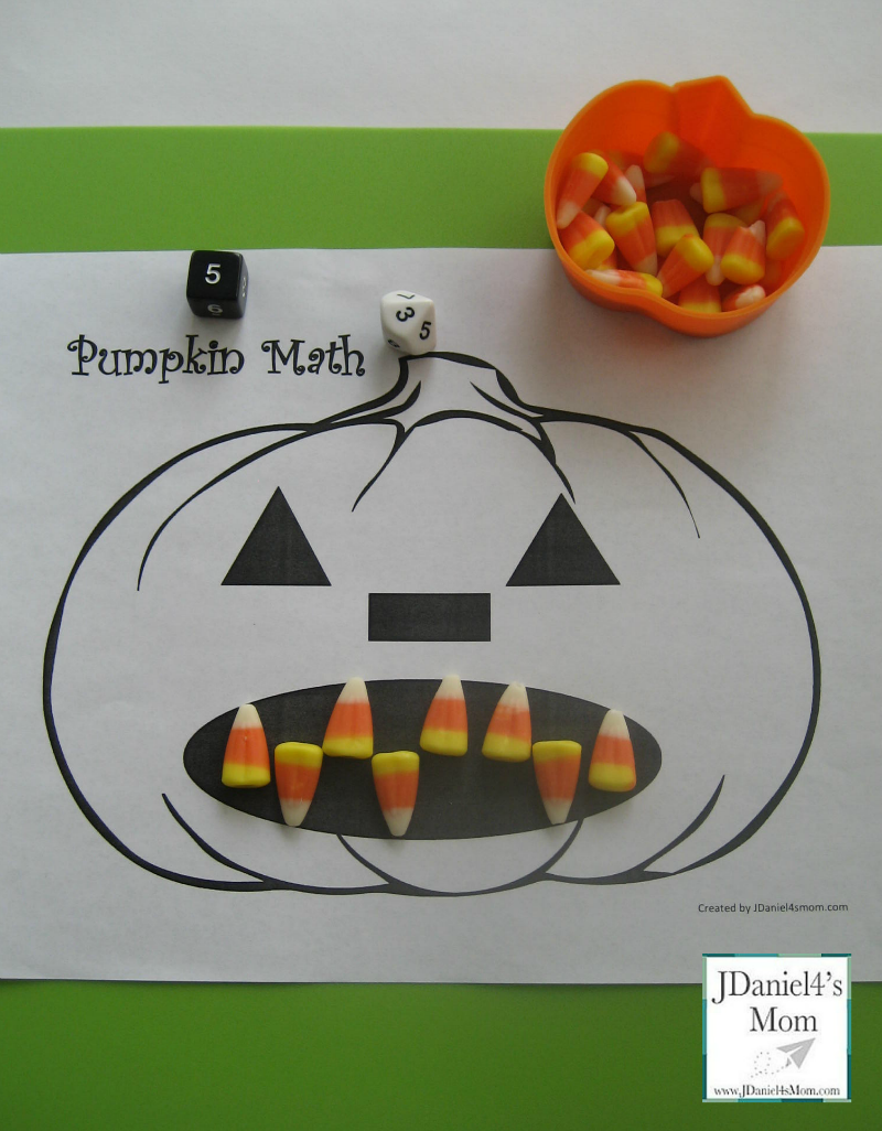 Printable Math Worksheet- Pumpkin Teeth