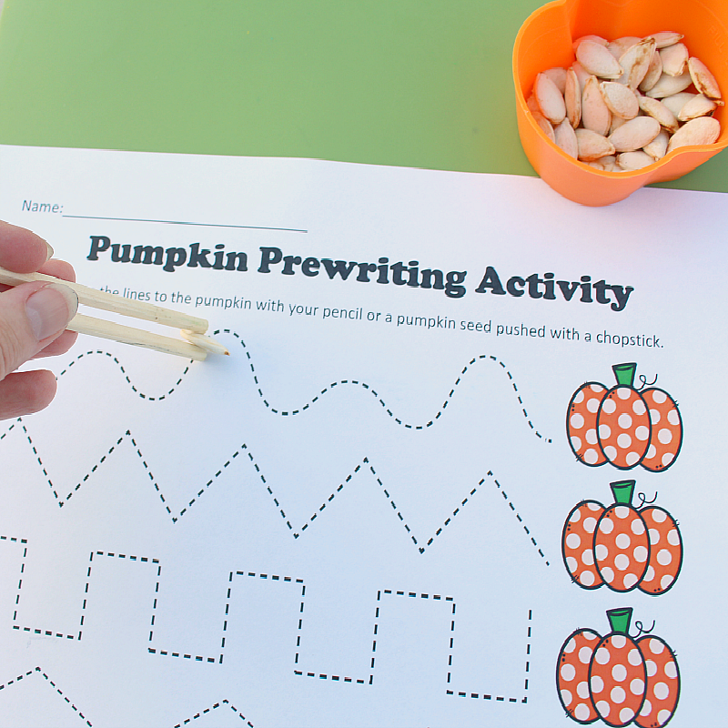 pre k tracing worksheets with a pumpkin theme