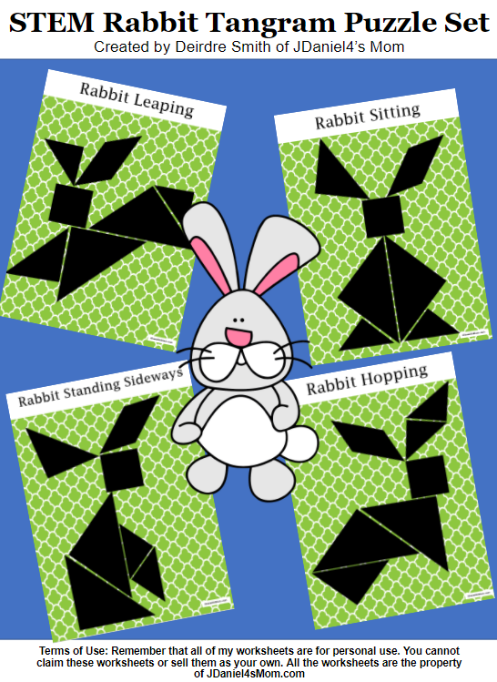 STEM Rabbit Tangram Puzzle Set