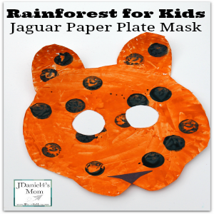 Rainforest for Kids - Jaguar Paper Plate Mask