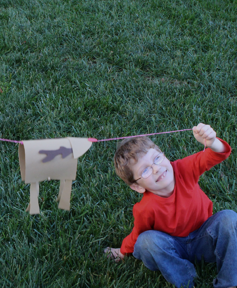 Make Rudolph Fly Fast STEM Challenge- After constructing a flying reindeer, it is time conduct a science experiment to see how to make him fly fast.