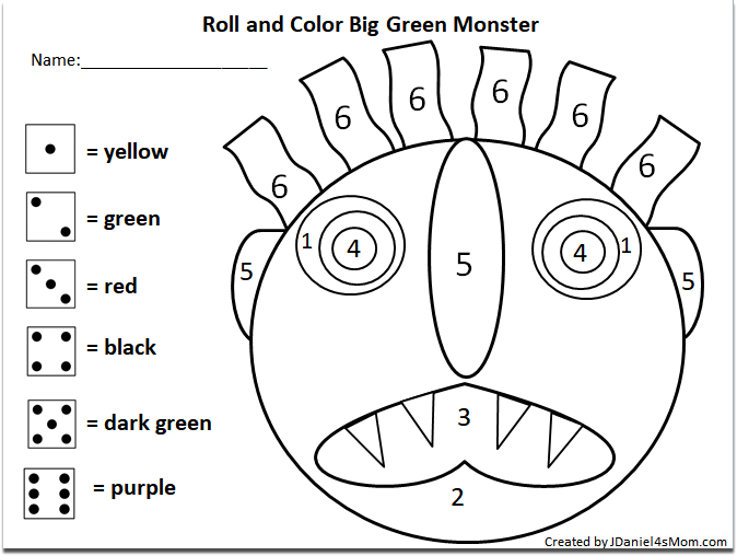 Monster Craft | Go Away Big Green Monster | Halloween Activity | Craft  Template