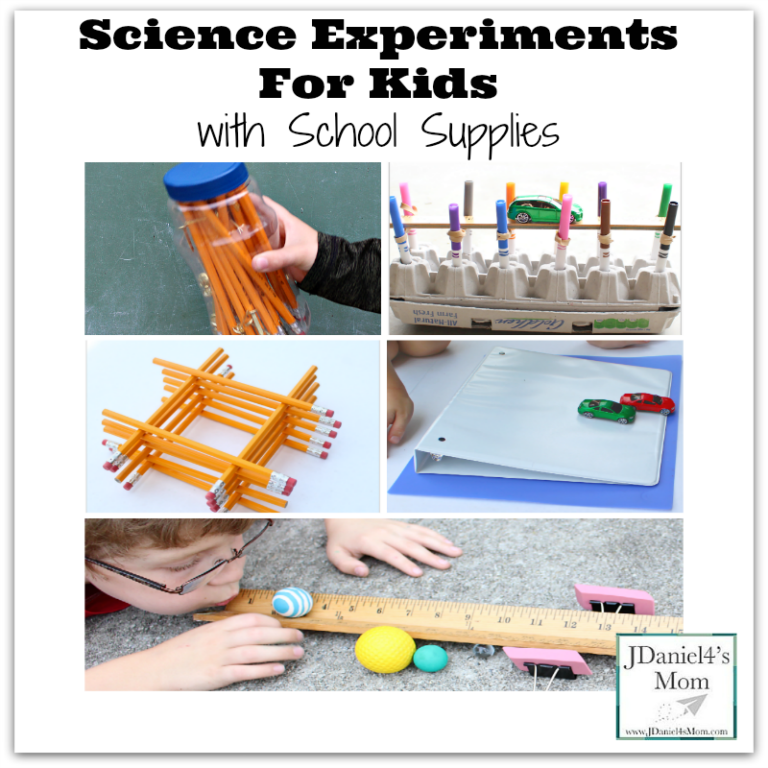 Science Experiments For Kids with School Supplies