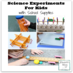 Science Experiments for Kids with School Supplies- Five wonderful STEM experiments that feature school supplies.