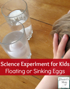 Science Experiments with Kids- Floating or Sinking Eggs