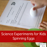 spinning raw and cooked eggs
