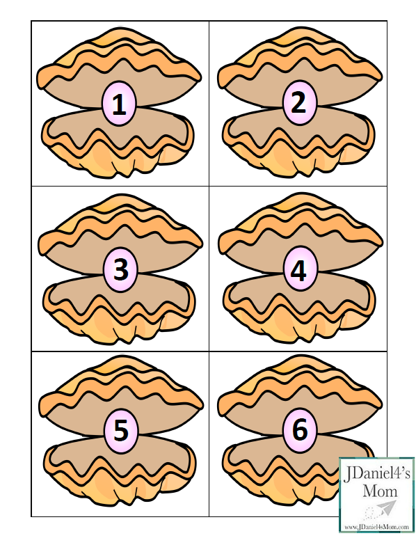 Counting Worksheets with an Ocean Theme