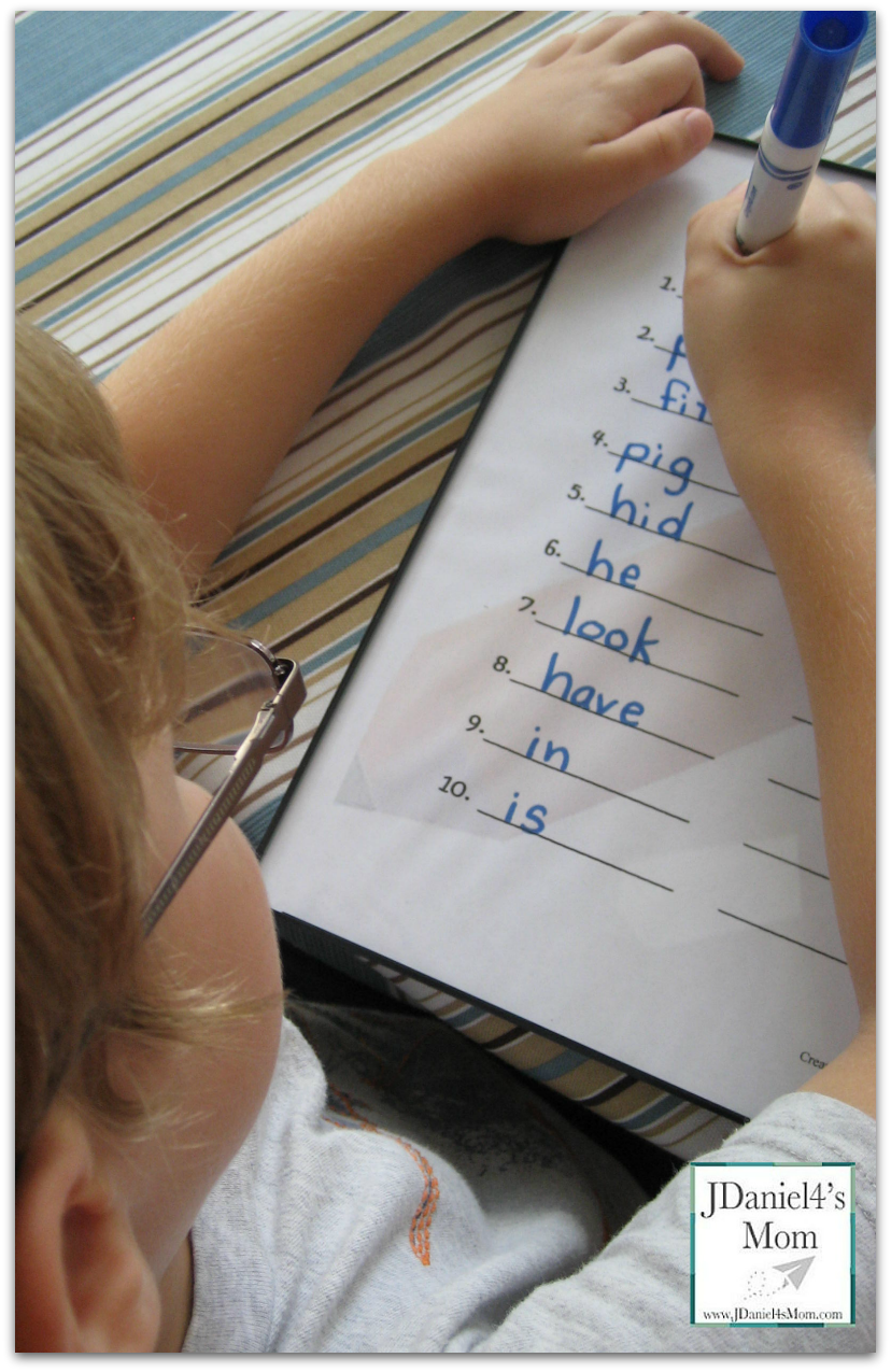 Spelling Activities- Trace and Write
