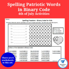4th of July Activities - Spelling Patriotic Words in Binary Code ...