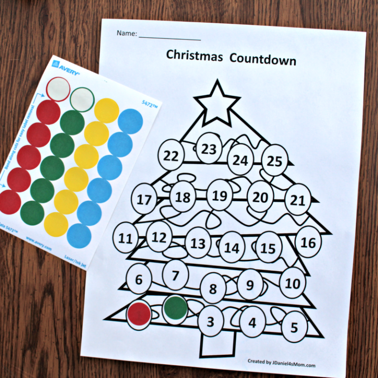 Christmas Countdown Calendar and Learning Activity