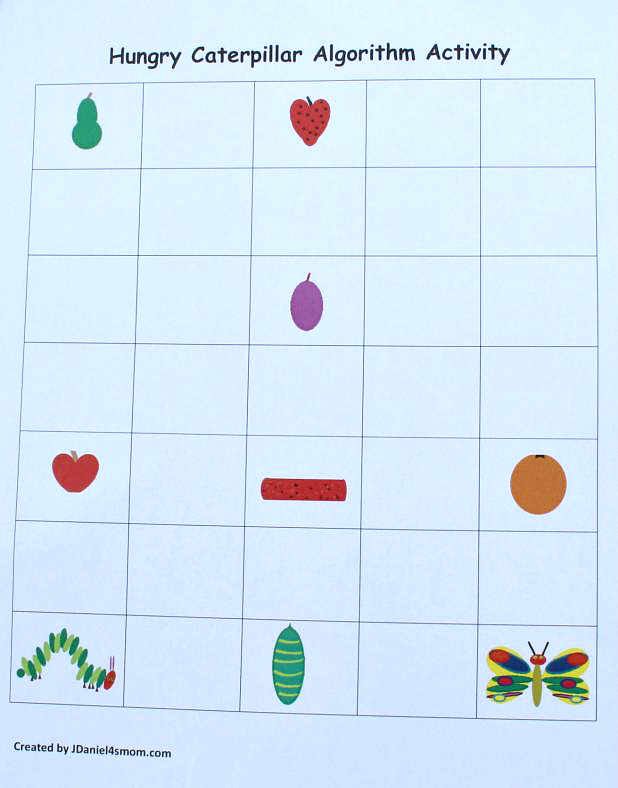 The Very Hungry Caterpillar Algorithm Activity - This is a great way to introduce children to coding. They are probably already familiar with this wonderful story.