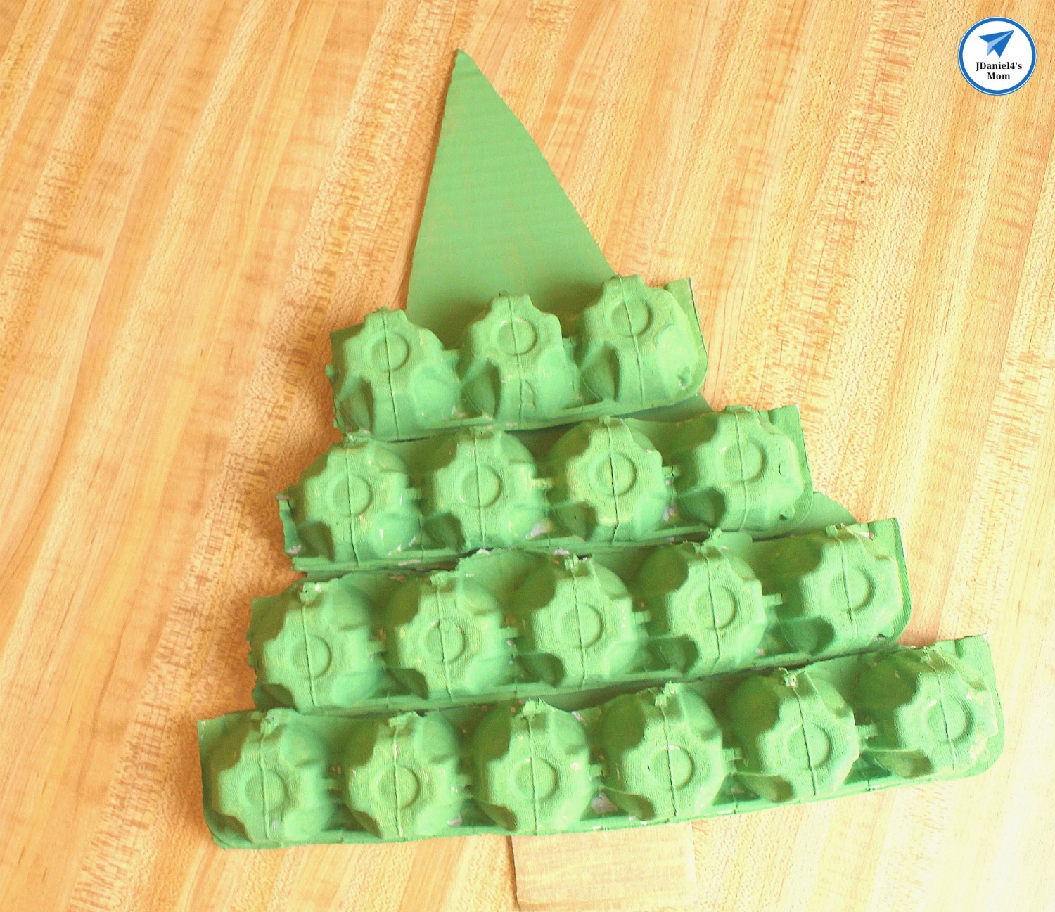 Christmas Crafts for Kids - Egg Carton Christmas Near the Top of the Tree